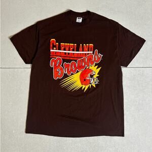 90s Vintage Cleveland Browns Brown T Shirt Size XL